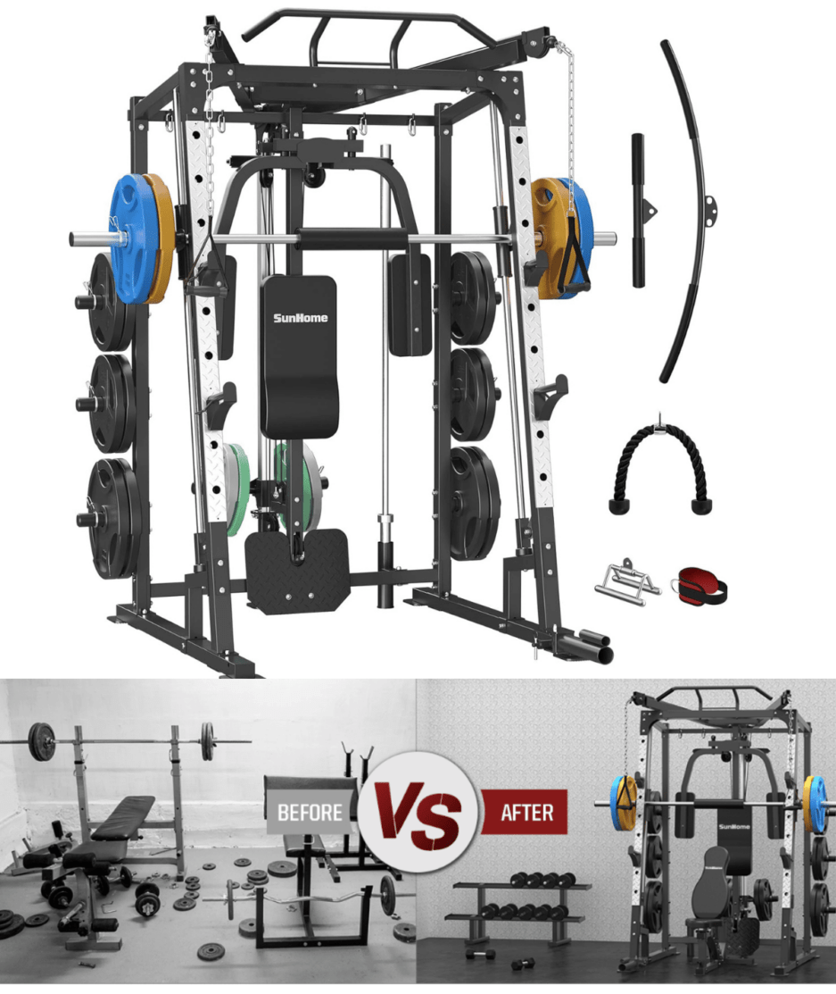 2000LBS Power Cage with Smith Bar