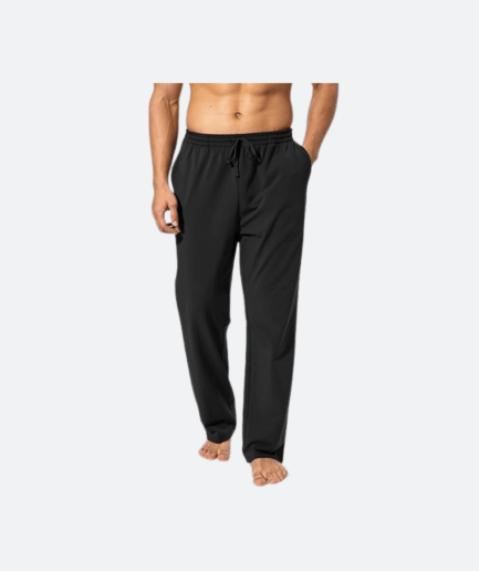 "Comfort & Style: Pudolla Men's Cotton Yoga Sweatpants"