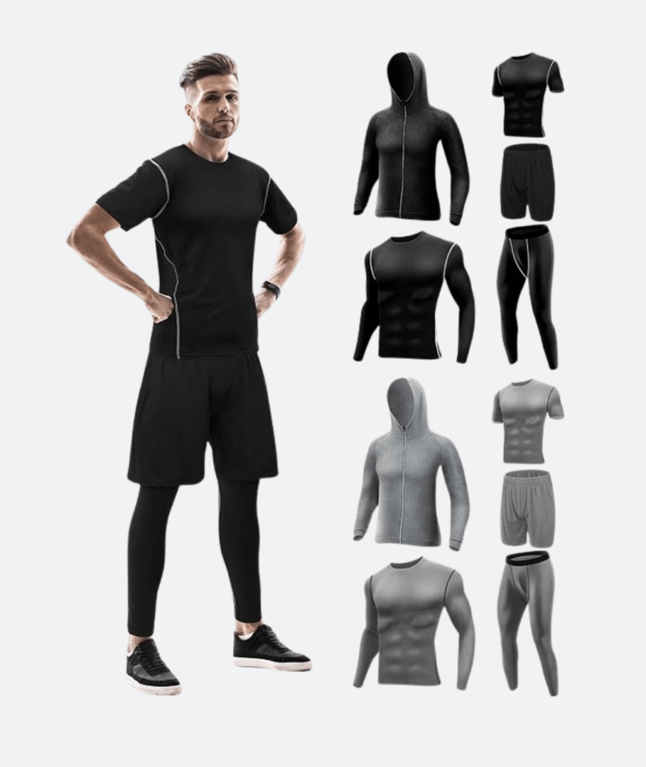 "10-Piece Hicarer Men's Athletic Wear for Peak Performance"